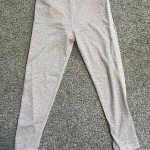 NWT Women's Victoria Secret Light Pink Lace Leggings, Size Large